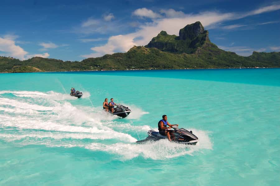Bora Bora Adventure Day: 4X4 and Jet Ski with Lunch - Pickup, motu hotels, and timing