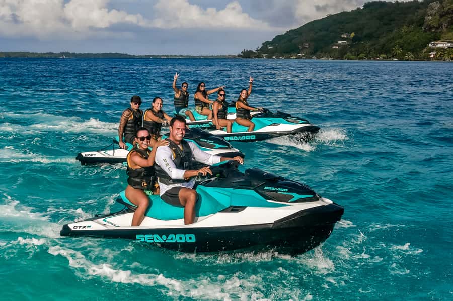 Bora Bora: Combo ATV & Jet Ski Day Trip with Polynesian BBQ - Noon on the lagoon by jet ski
