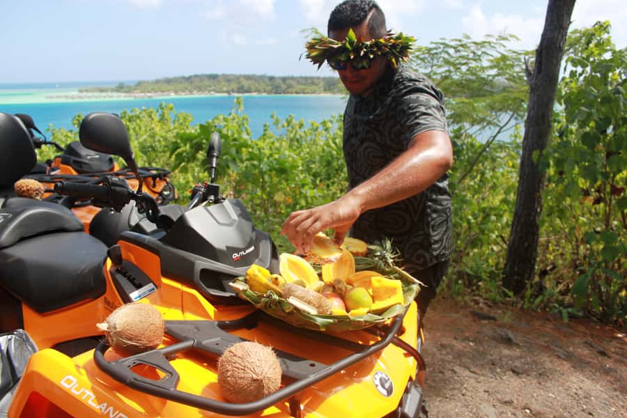 Bora Bora: Island Tour and Mountains Getaway by Quad Bike - Anau Rock, Overwater Bungalows, and Mount Otemanu