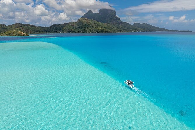 Bora Bora Private Solar Boat Experience - The sandbank brings a welcome pause