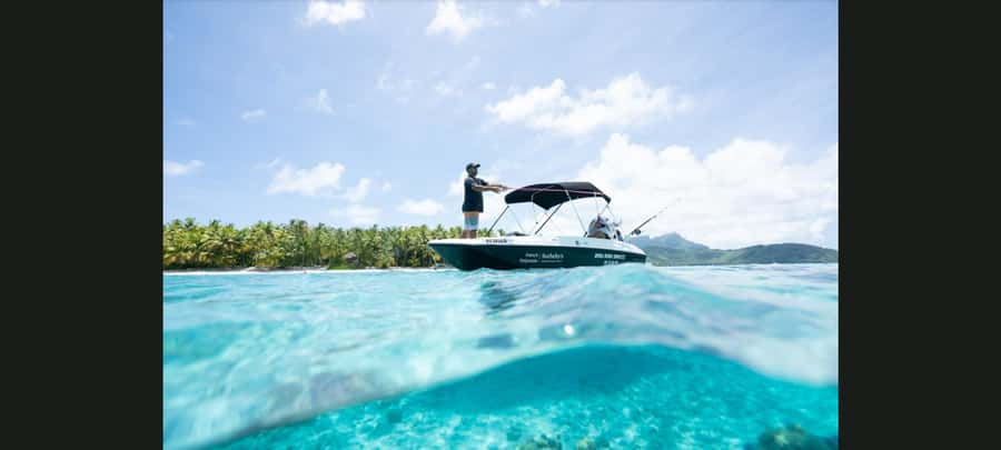 Bora Bora: Snorkeling and Fishing Tour with Lunch Option - Bora Bora’s lagoon from a small private boat