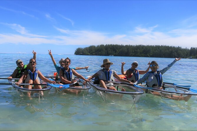 Eco guided excursion to the lagoon of Moorea in transparent kayak 1/2 day morning - Fitness, weight limits, and who should skip it