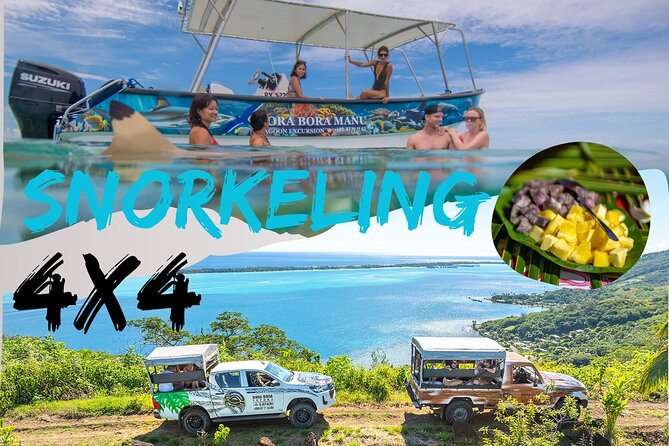 French Polynesia Snorkeling and 4X4 Adventure Tour with Buffet - The day at a glance