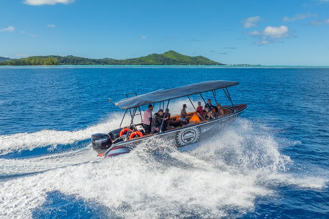 Full Day Eco Snorkeling & Traditional BBQ Lunch on a Motu - Bora Bora’s lagoon, seen from the water