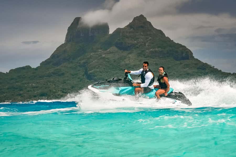 Jet Ski Around Bora Bora - Speed Through Paradise - Seeing Bora Bora from the lagoon