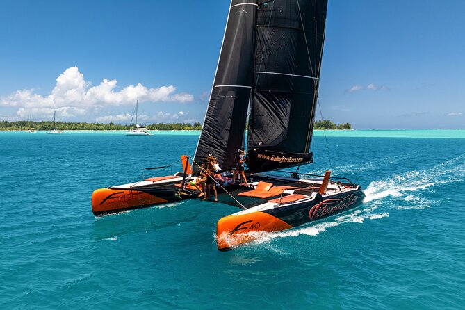 LUXURY Catamaran Bora Bora : Sailing, Snorkeling & Floating Bar - Sailing past Mount Otemanu and the lagoon views