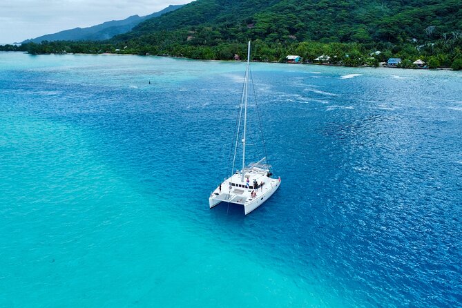 Luxury Private Moorea Cruise Tour - A sandbar stop for easy swimming and snorkeling