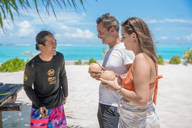 Maitai Tours Self-Drive Bora Bora Jet Ski Tour - The white-sand stop and coconut lesson