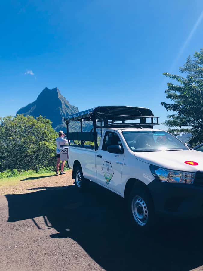 Moorea:4X4 safari excursion between land and sea with lunch - Into Opunohu Valley by 4x4