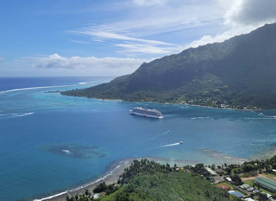 Moorea Cruise Ships 4x4, Belvedere Magic mount PRIVATE Tours - Freshwater eels, the marae, and island traditions