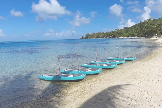 Private Electric Paddle Cruise in Bora Bora - Gliding out from Matira Beach
