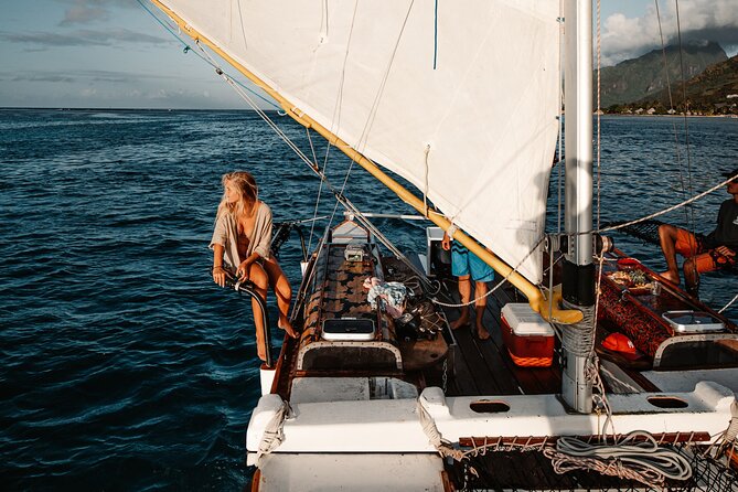 Sunset sailing - A traditional-style boat, not a luxury yacht