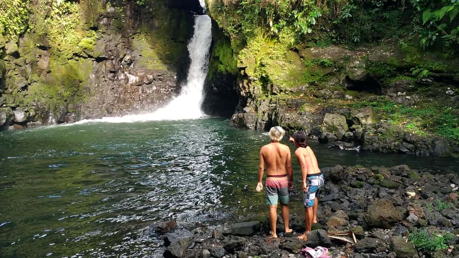 Tour of Primeval Crystal Waters of Samoa - Togitogiga Waterfall keeps the water theme going