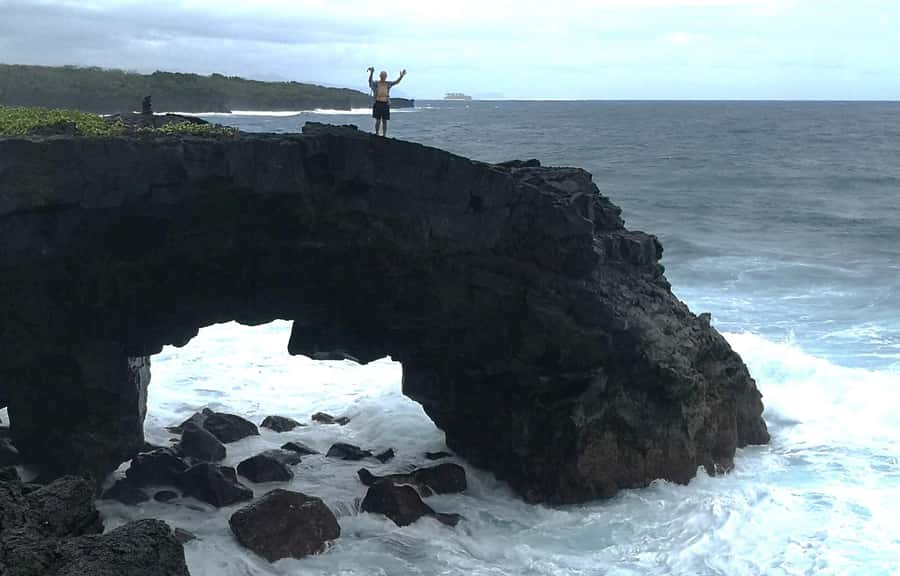 Tour of Primeval Crystal Waters of Samoa - Papapapaitai Falls finishes with a high viewpoint
