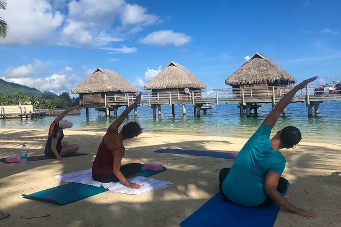Yoga on the paradise beach of Manava Moorea - What the 90 minutes may feel like